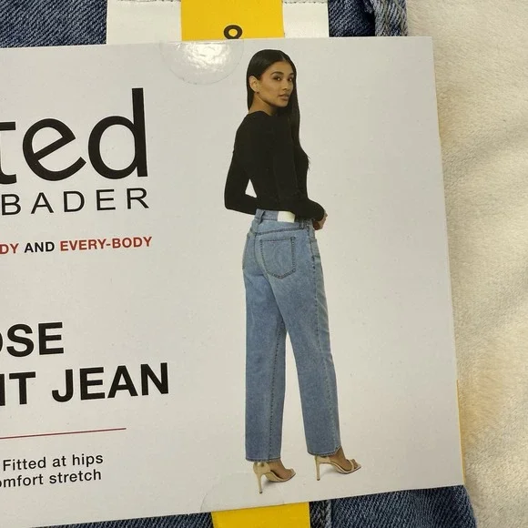 Edited Remi Bader Jeans Womens 8 Loose Straight Leg High Rise Stretch Comfort - Picture 3 of 16